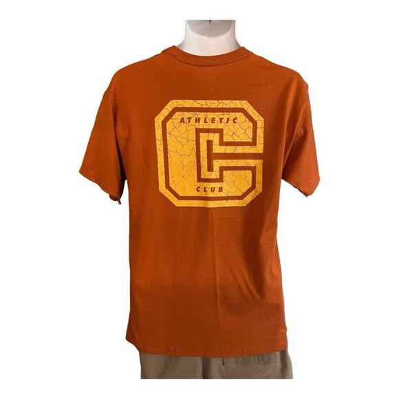 Champion Mens C Logo Classic T-Shirt~Size Medium~Burnt Orange Graphic Tee L9 06 - Picture 2 of 9